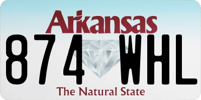 AR license plate 874WHL
