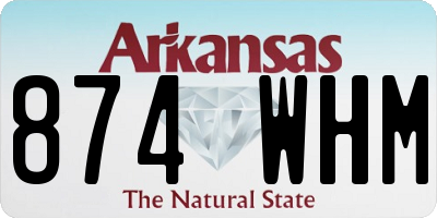 AR license plate 874WHM