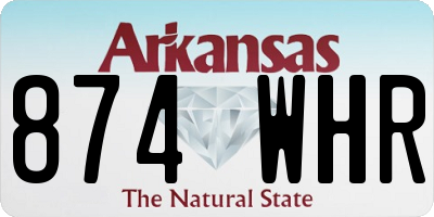 AR license plate 874WHR