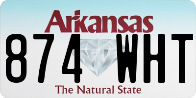 AR license plate 874WHT