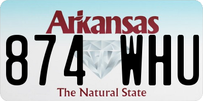 AR license plate 874WHU