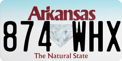 AR license plate 874WHX