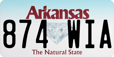 AR license plate 874WIA