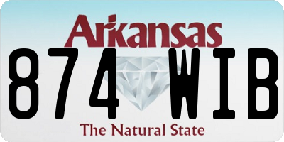 AR license plate 874WIB