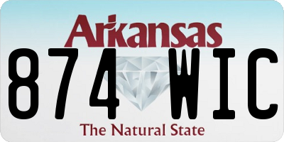AR license plate 874WIC