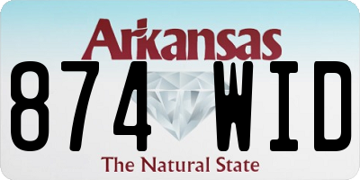AR license plate 874WID
