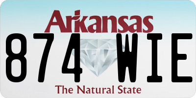 AR license plate 874WIE