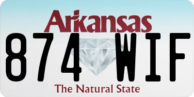 AR license plate 874WIF