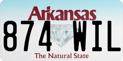 AR license plate 874WIL