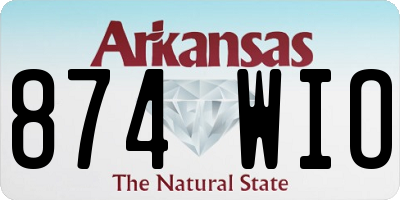 AR license plate 874WIO