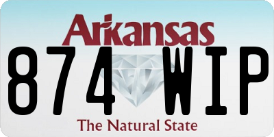 AR license plate 874WIP