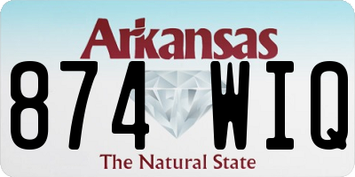 AR license plate 874WIQ
