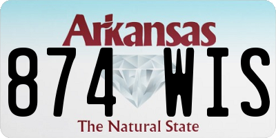AR license plate 874WIS