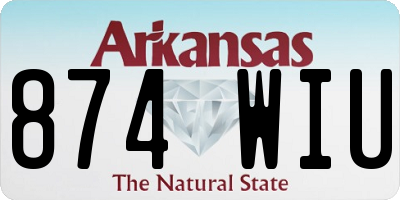 AR license plate 874WIU