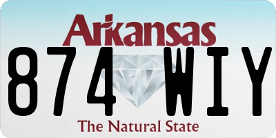 AR license plate 874WIY