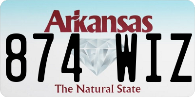 AR license plate 874WIZ