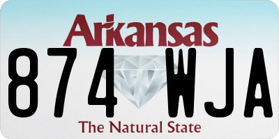 AR license plate 874WJA