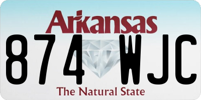 AR license plate 874WJC