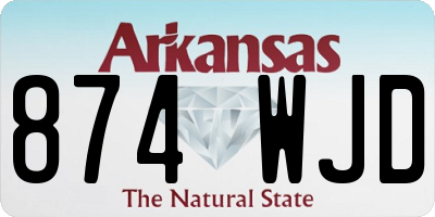 AR license plate 874WJD