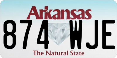 AR license plate 874WJE