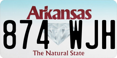 AR license plate 874WJH