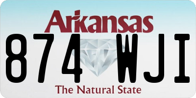 AR license plate 874WJI