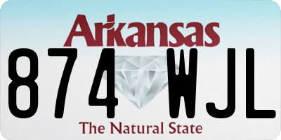 AR license plate 874WJL
