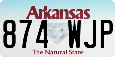 AR license plate 874WJP