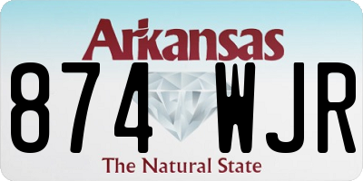 AR license plate 874WJR