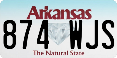 AR license plate 874WJS