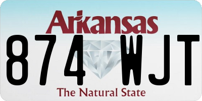 AR license plate 874WJT