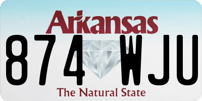 AR license plate 874WJU