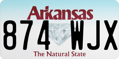 AR license plate 874WJX