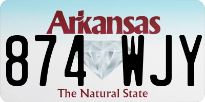 AR license plate 874WJY