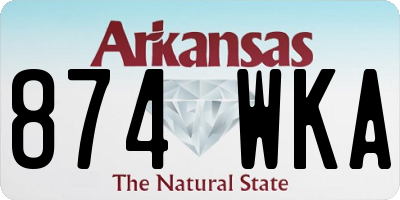 AR license plate 874WKA