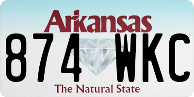 AR license plate 874WKC