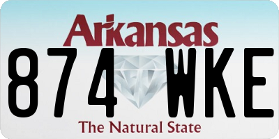 AR license plate 874WKE