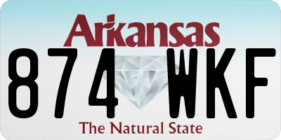 AR license plate 874WKF