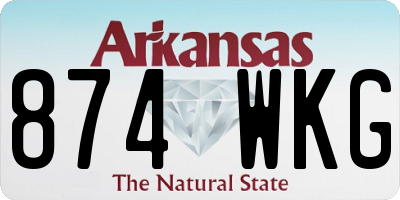 AR license plate 874WKG