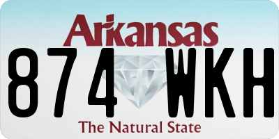 AR license plate 874WKH