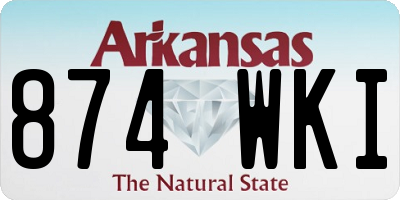 AR license plate 874WKI
