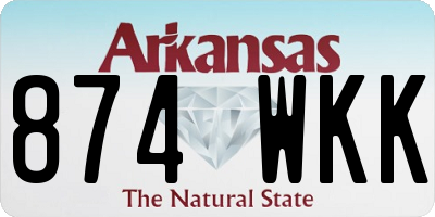 AR license plate 874WKK