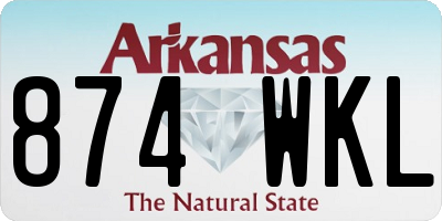 AR license plate 874WKL