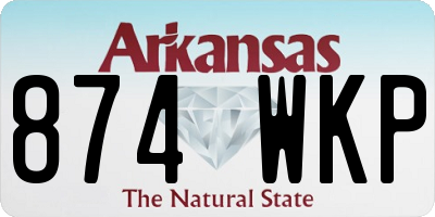 AR license plate 874WKP