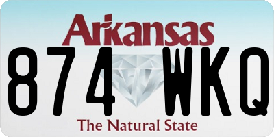 AR license plate 874WKQ