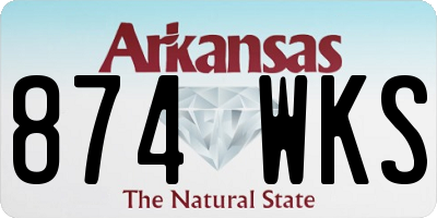 AR license plate 874WKS
