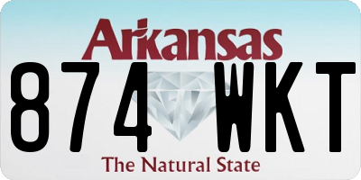 AR license plate 874WKT