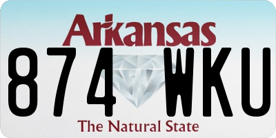 AR license plate 874WKU