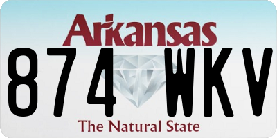AR license plate 874WKV