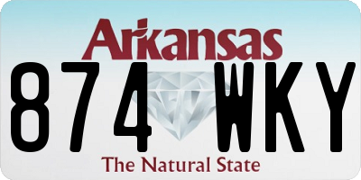 AR license plate 874WKY